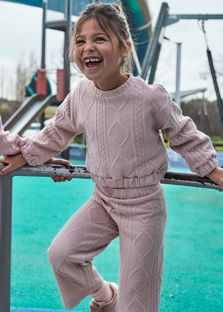 Girl 2-Piece Set Padded Tracksuit | Blush