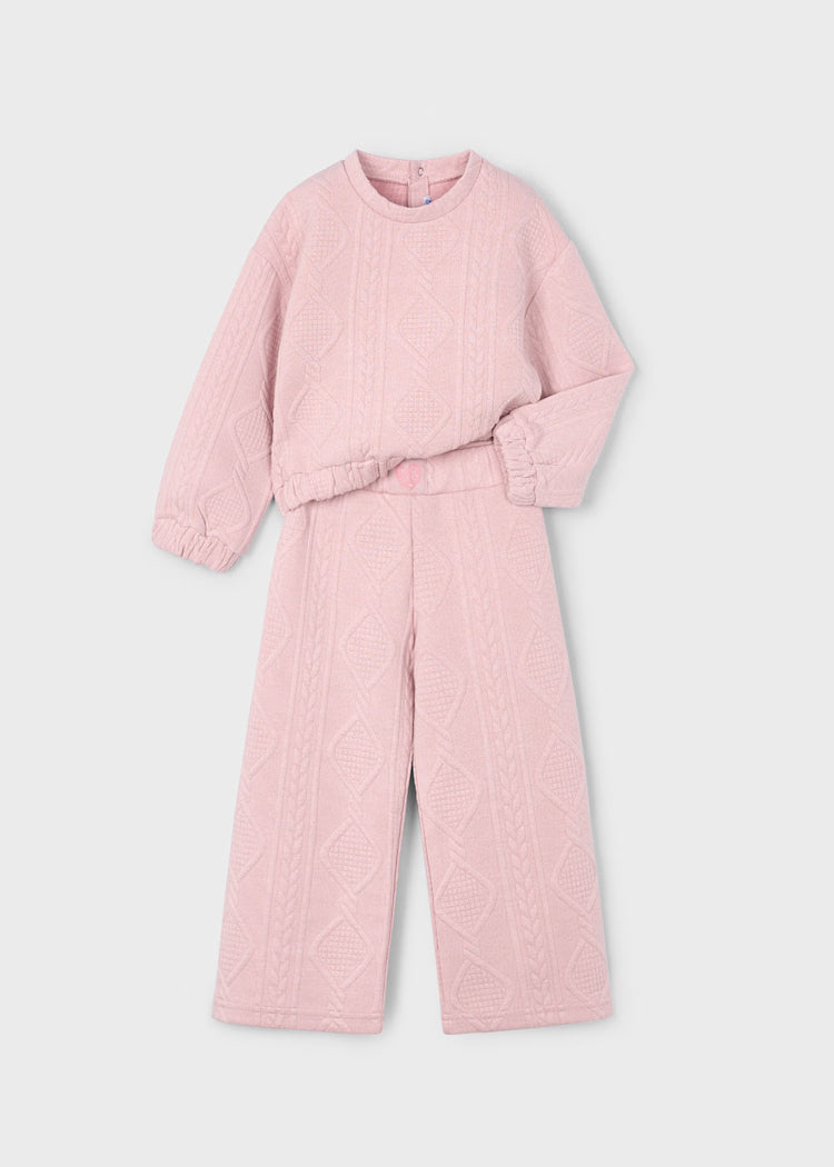 Girl 2-Piece Set Padded Tracksuit | Blush