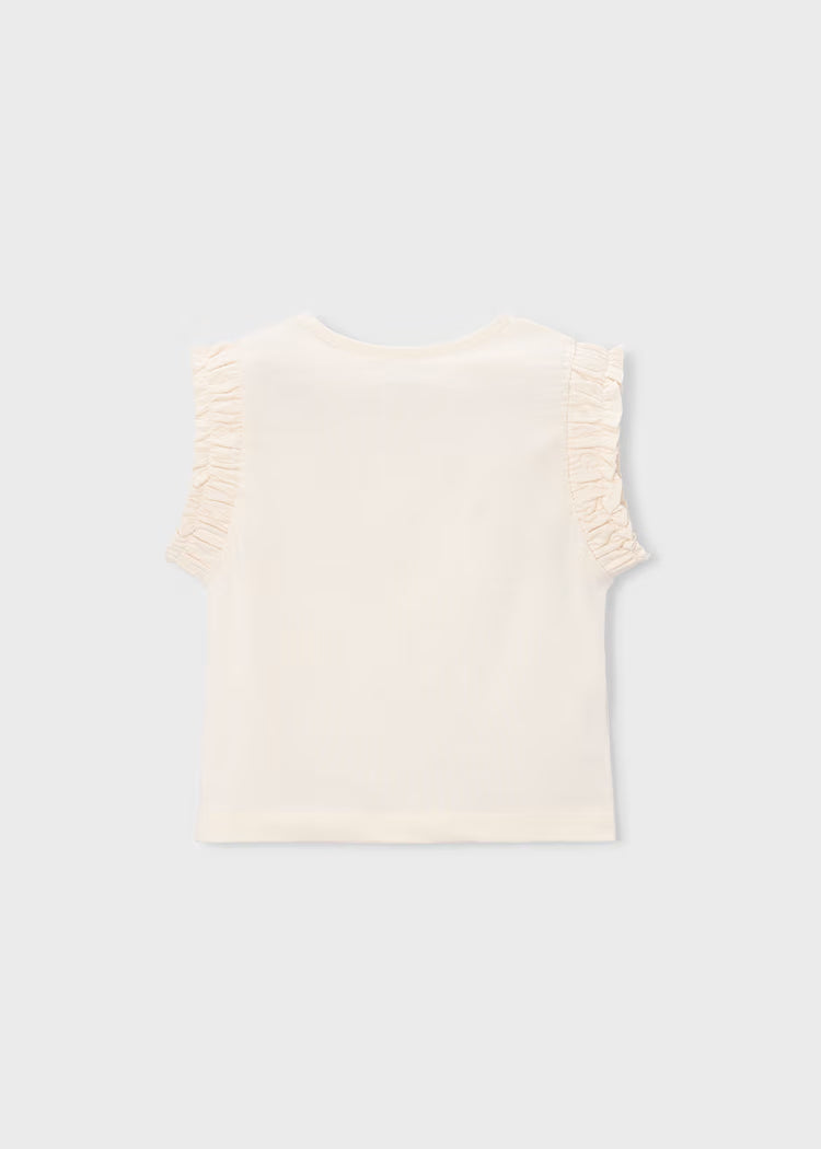 Girl's Floral Sleeveless T-Shirt