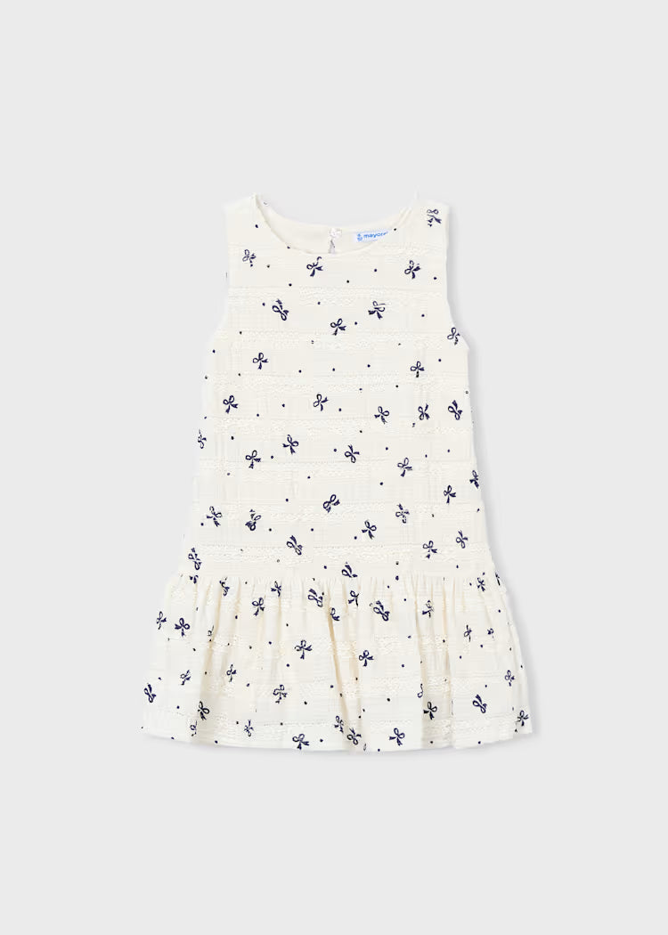 Knit Dress | Navy Bows