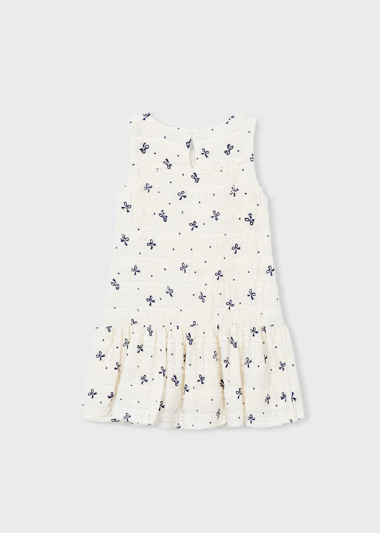 Knit Dress | Navy Bows