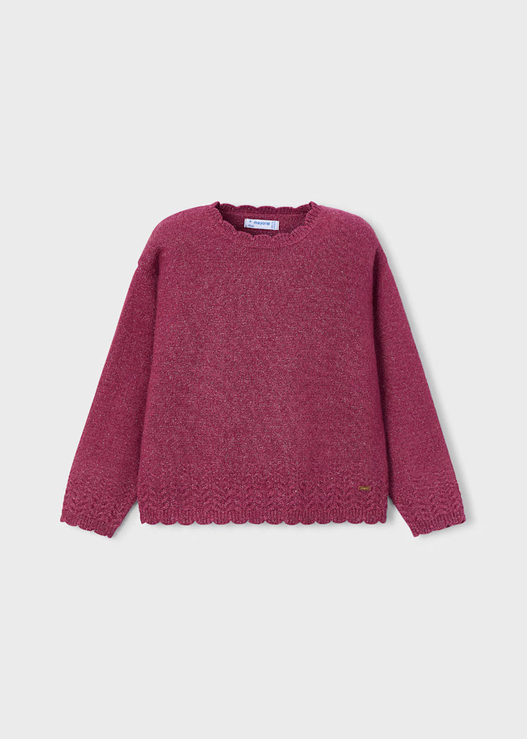 Girl Knit Sweater | Cherry