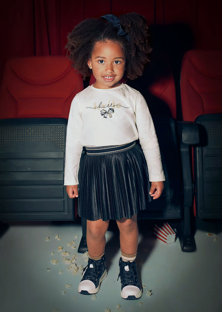 Girl Pleated Skirt | Black
