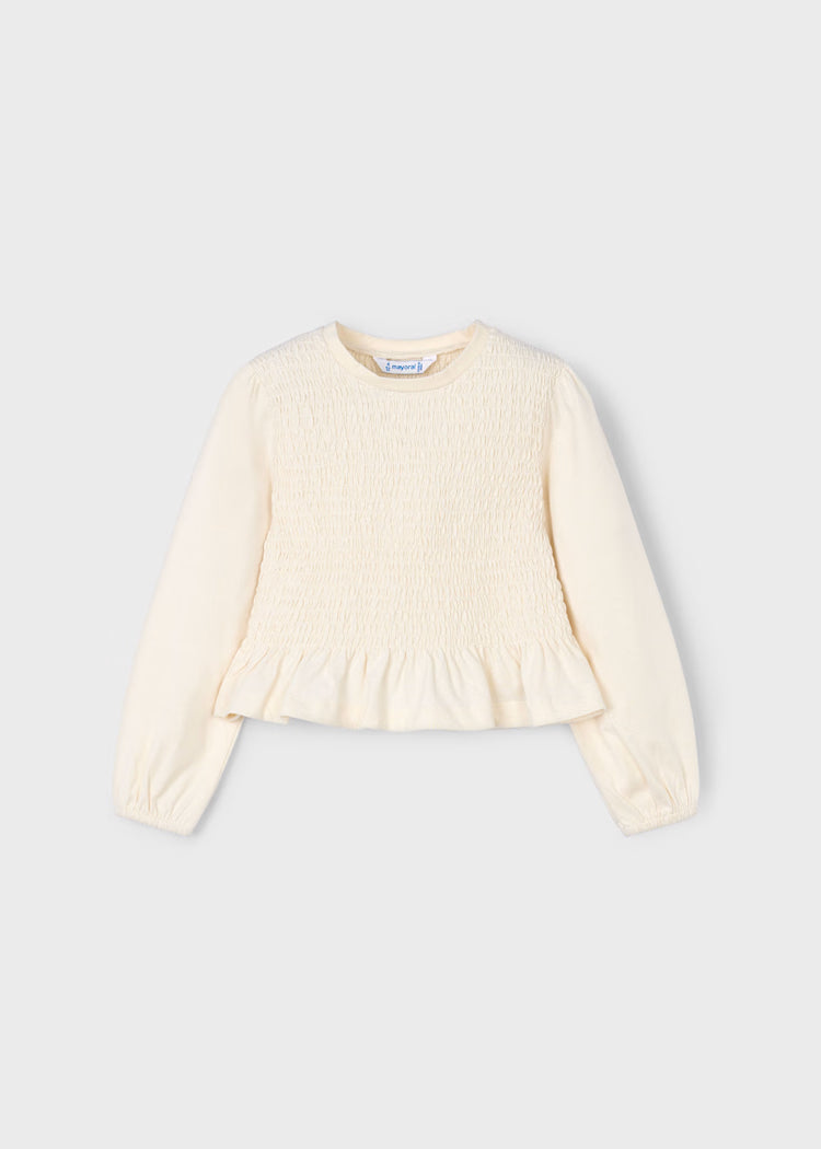 Girl Smocked Long Sleeve Top