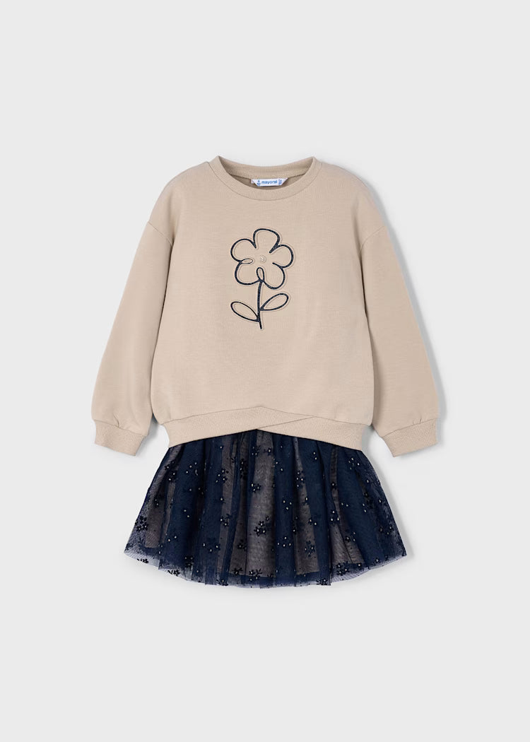 Girl Sweatshirt + Tulle Skirt Set