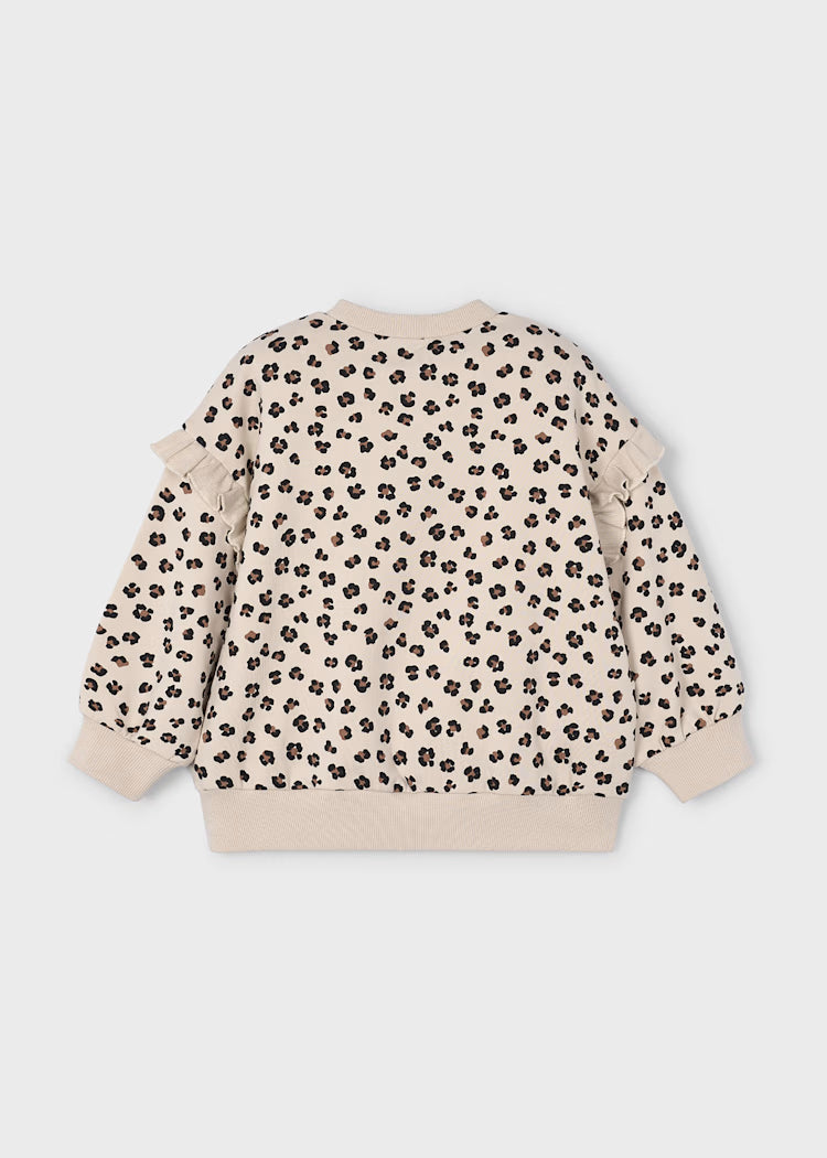 Girl Sweatshirt with Ruffled Sleeves