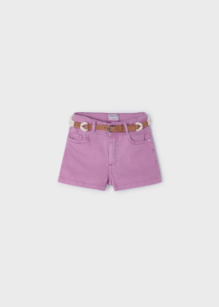 Girl's Belted Twill Shorts