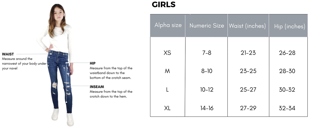 Girl's Utility Pocket Wide Leg Jean