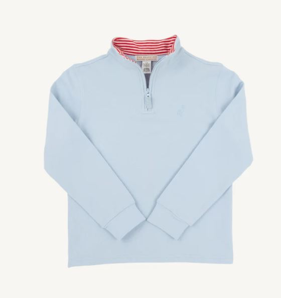 Hayward Half Zip | Buckhead Blue with Richmond Red Stripe ** FINAL SALE **