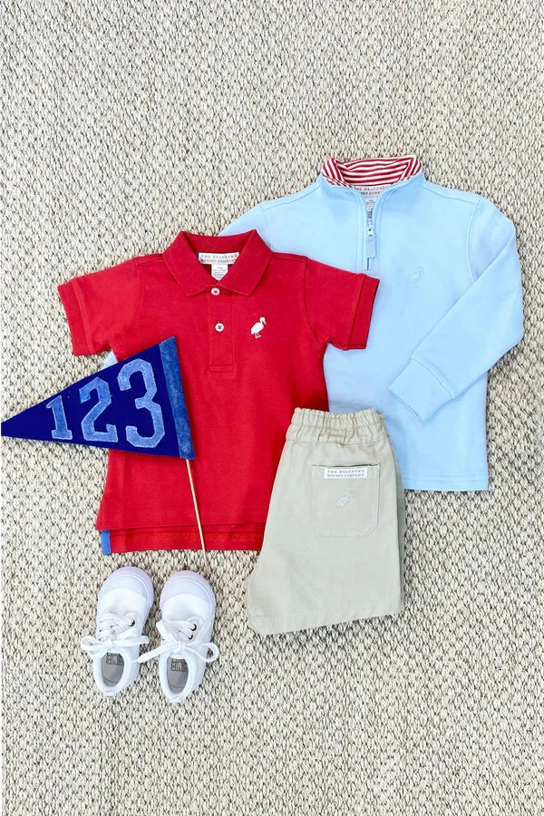 Hayward Half Zip | Buckhead Blue with Richmond Red