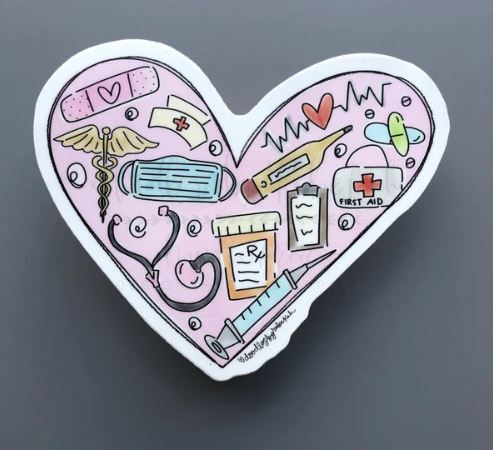 Healthcare Heart Sticker