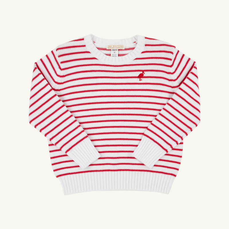 Isaac's Sweater | Richmond Red Stripe
