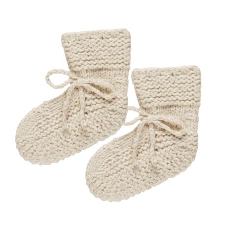 Knit Booties | Speckled Natural