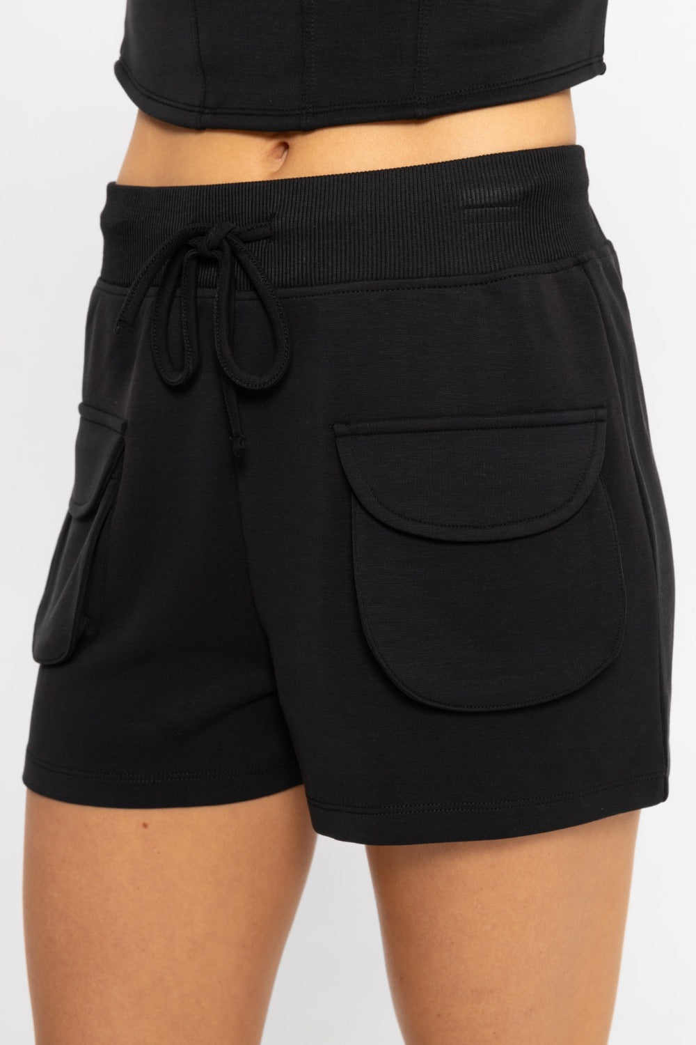 Cozy Comfort Cargo Shorts | Black