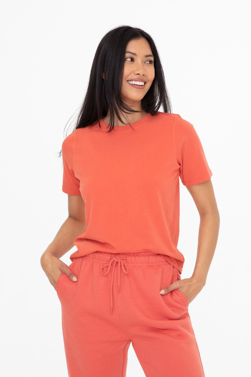 Classic Boxy Fit Tee || Winter Coral