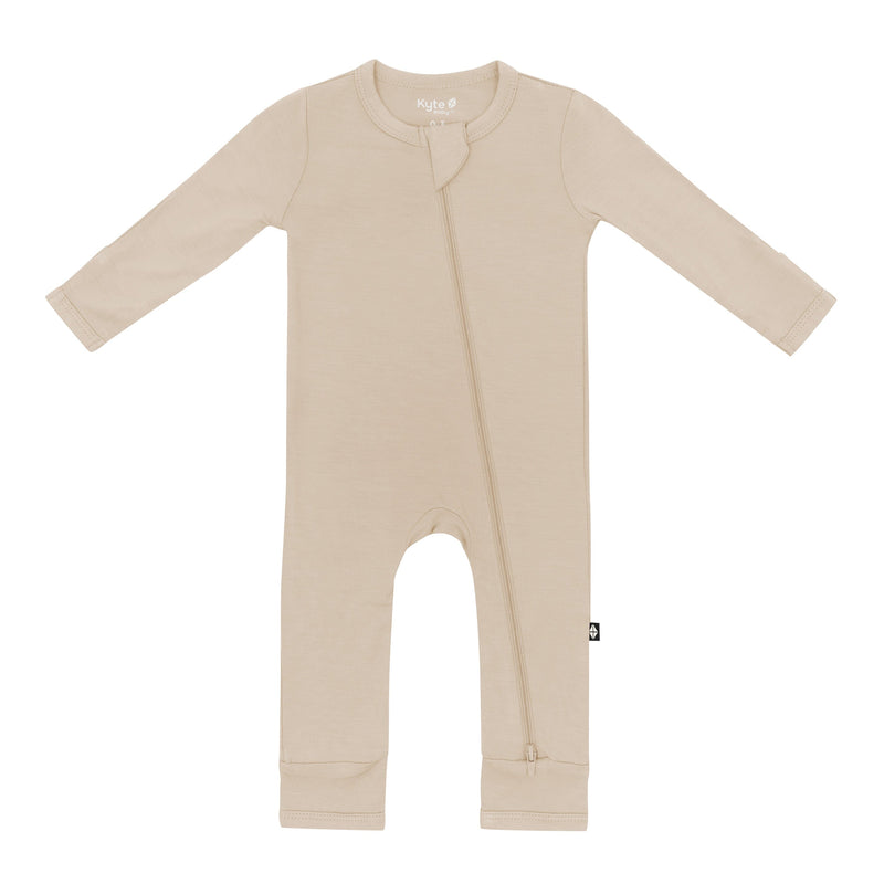 Zippered Romper | Almond