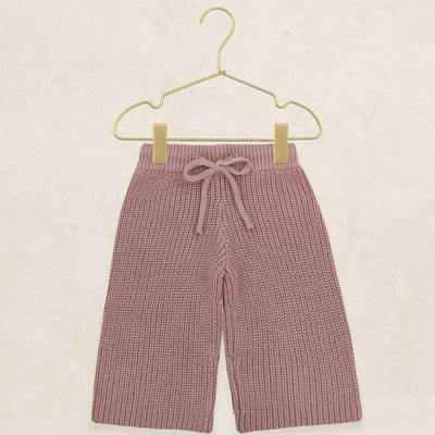 Knit Chunky Wide Leg Pant | Mauve
