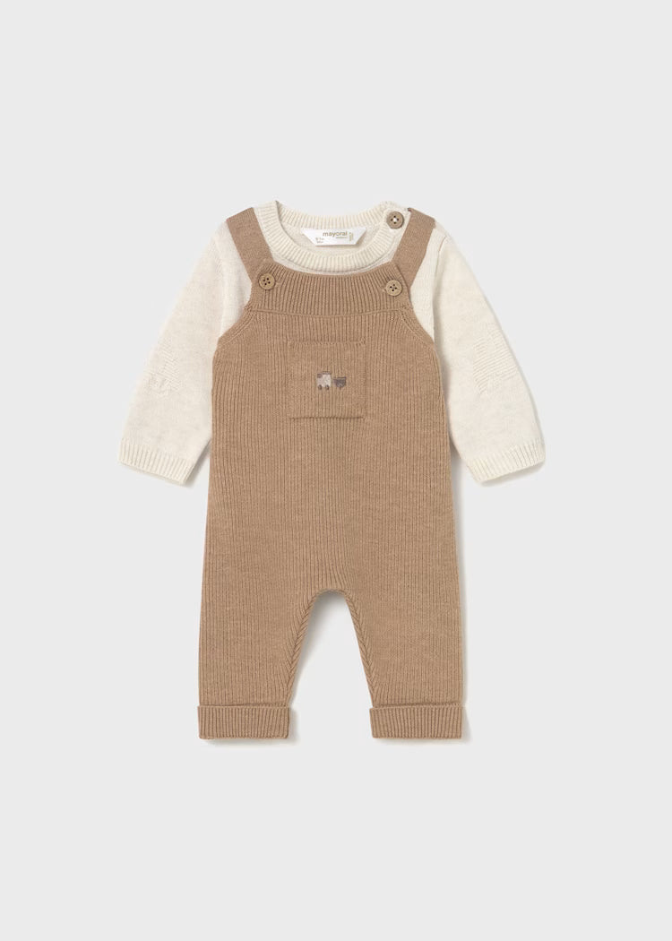 Newborn Boy 2-Piece Overall Set | Toffee