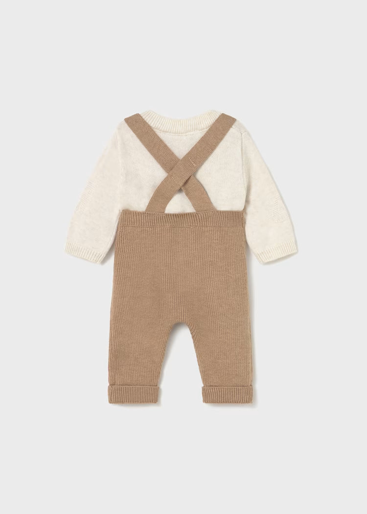 Newborn Boy 2-Piece Overall Set | Toffee