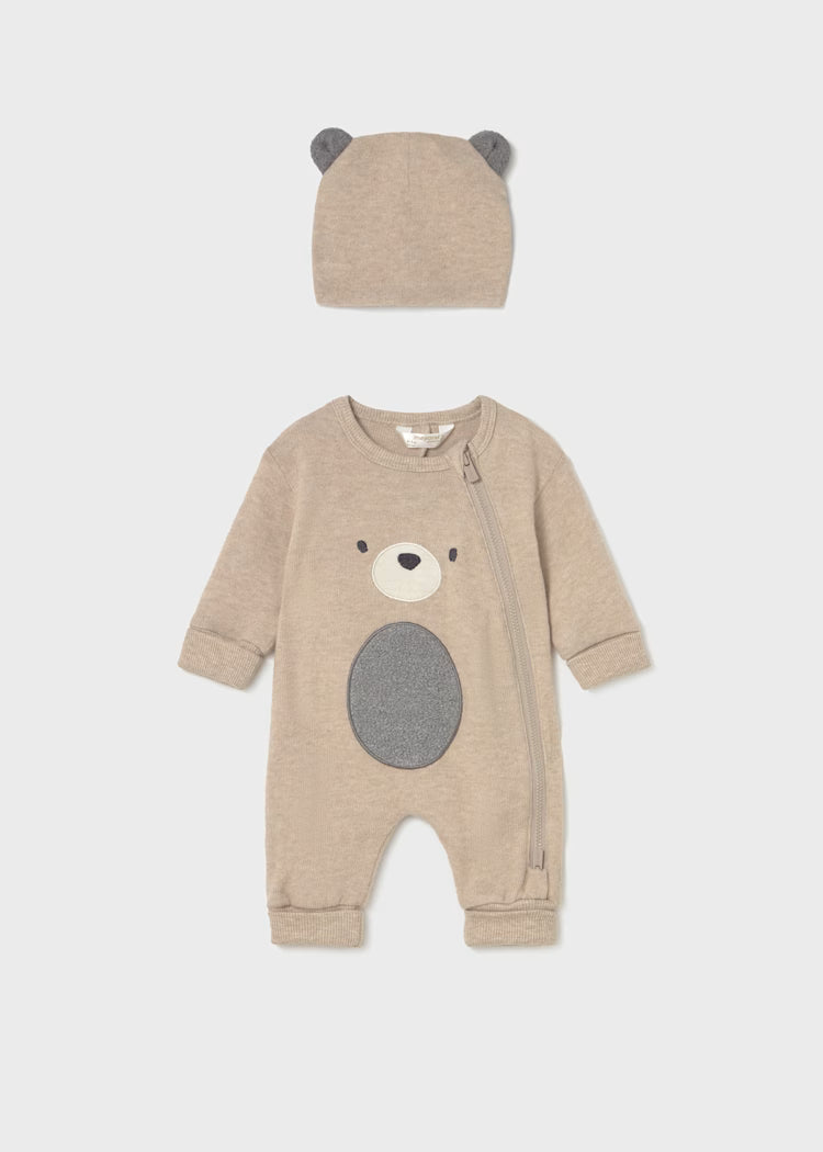 Newborn Boy One Piece with Hat