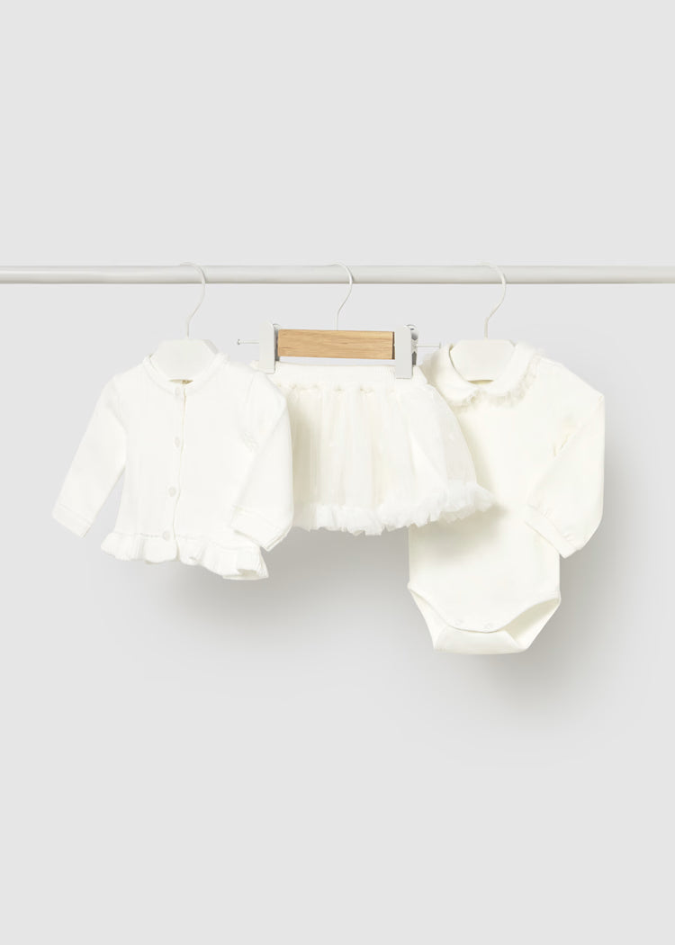 Newborn Girl 3-Piece Set | White