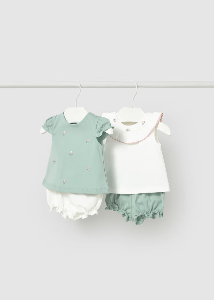 Newborn Girl 2-Piece Bloomer Set