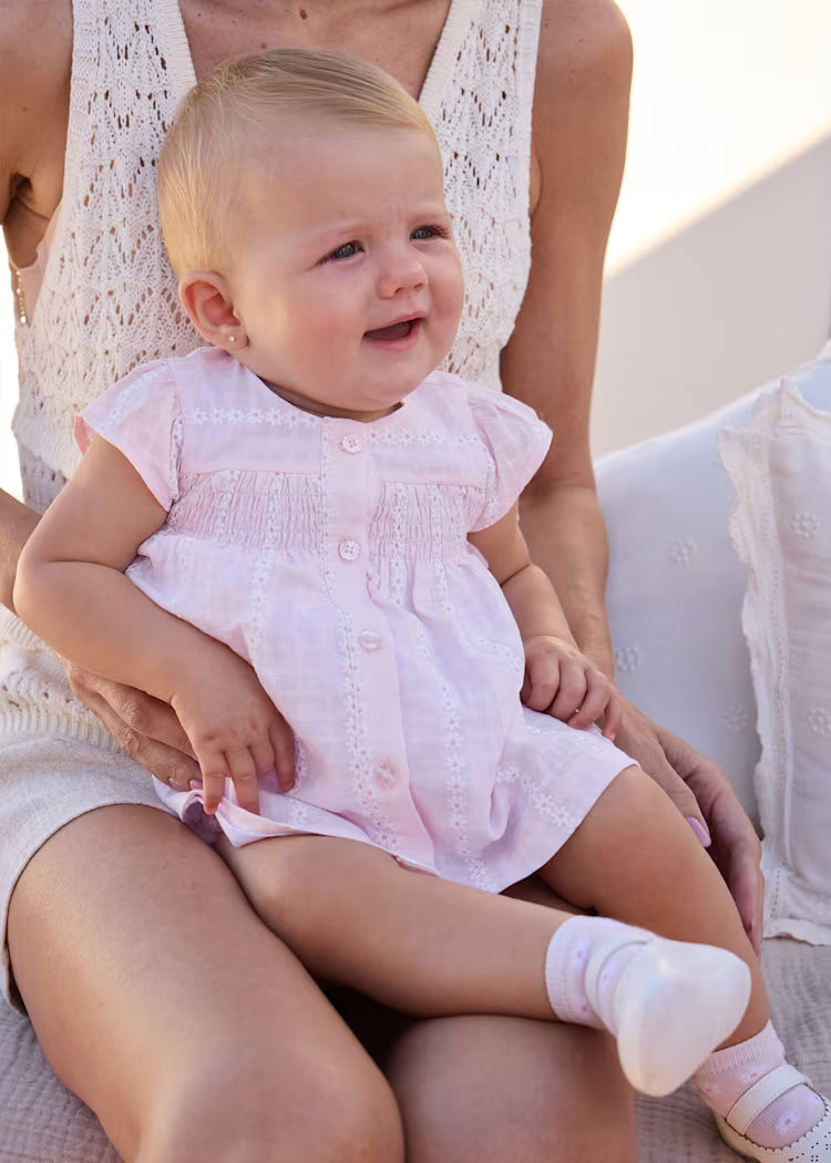 Newborn Girl Chiffon Dress | Pink