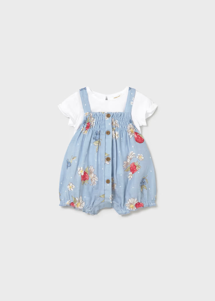 Newborn Girl Romper + Tee Set | Lagoon