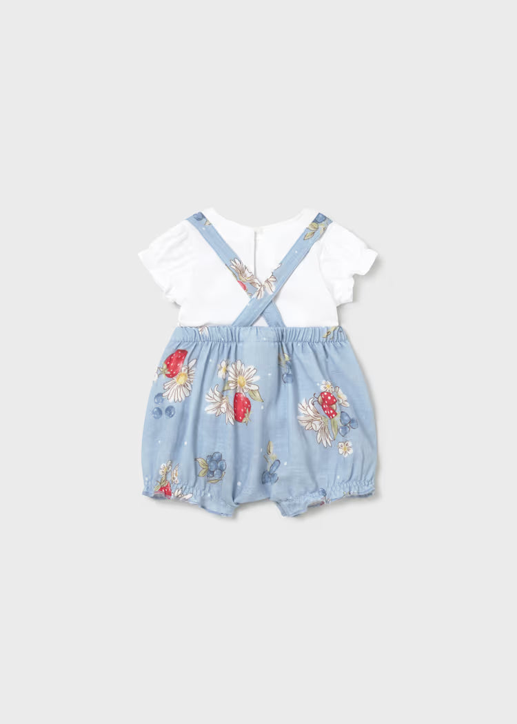 Newborn Girl Romper + Tee Set | Lagoon