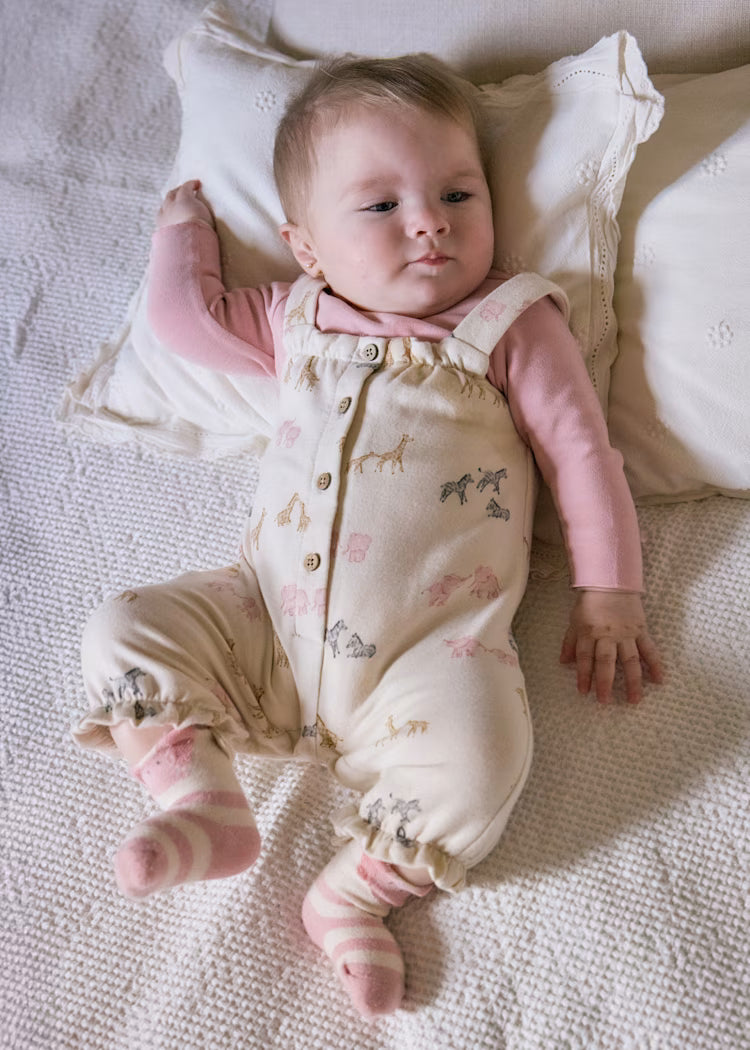 Newborn Girl 2-Piece Overall Set