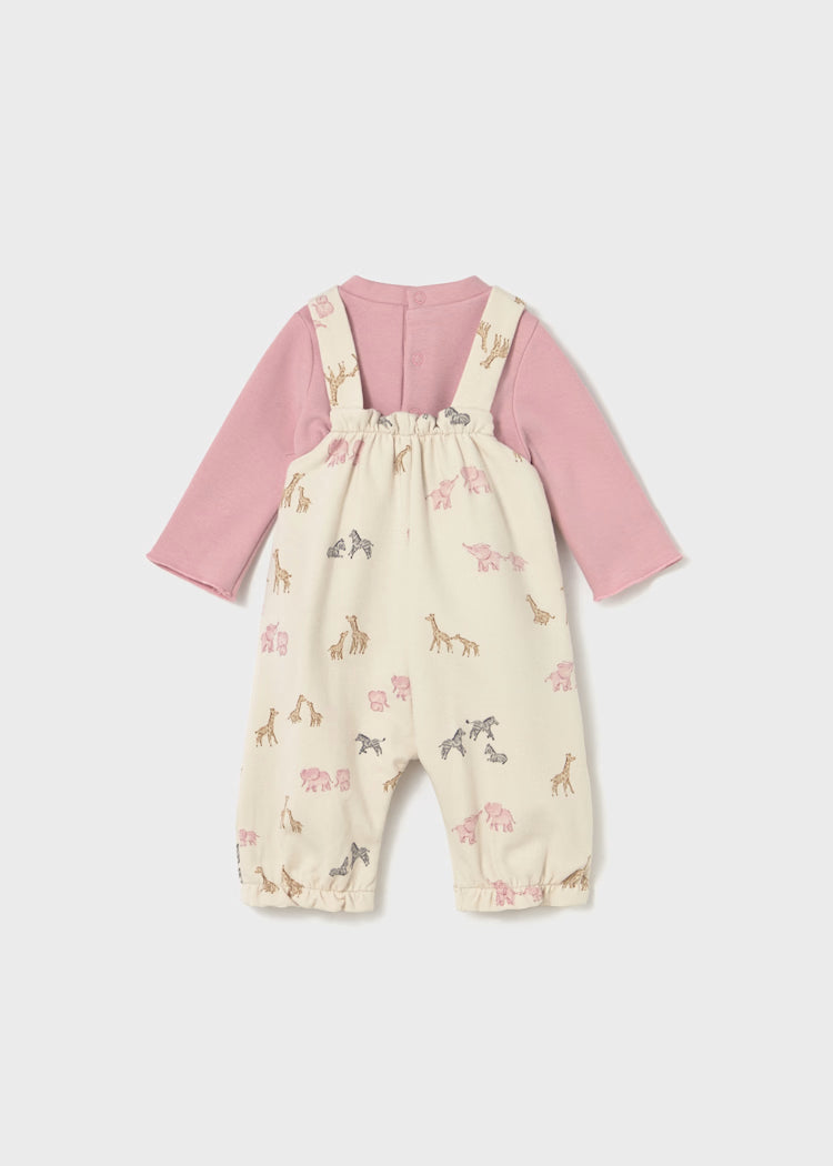 Newborn Girl 2-Piece Overall Set