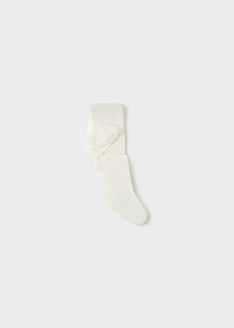Newborn Girl Ruffled Tights