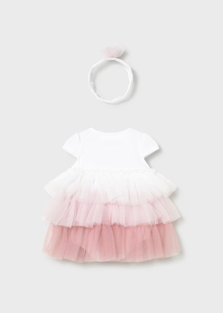 Newborn Girl Tulle Dress and Headband Set