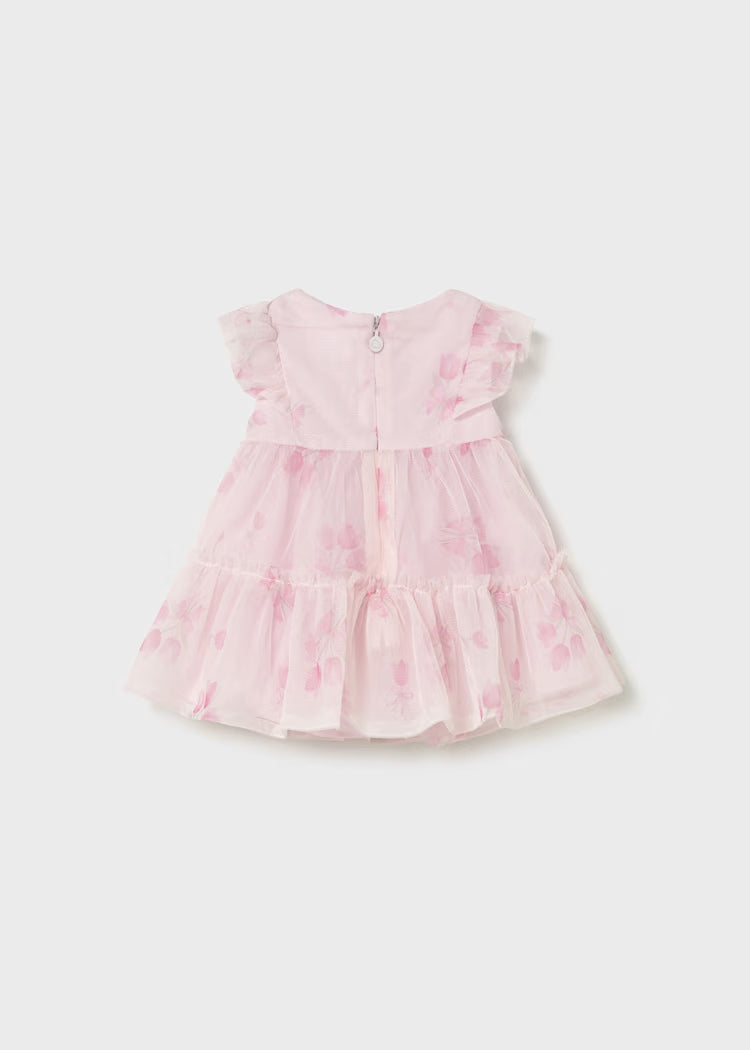 Newborn Girl Tulle Dress | Pink Floral