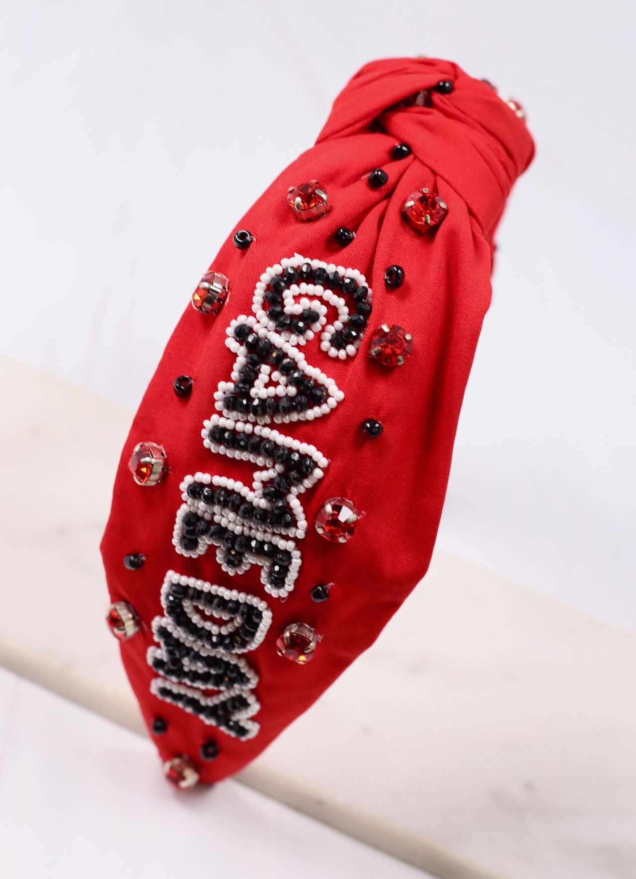 Game Day Embellished Headband | Red Black