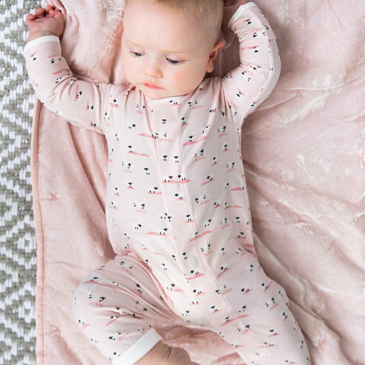 Magnetic Me Convertible Coverall | Pink Baa Baa