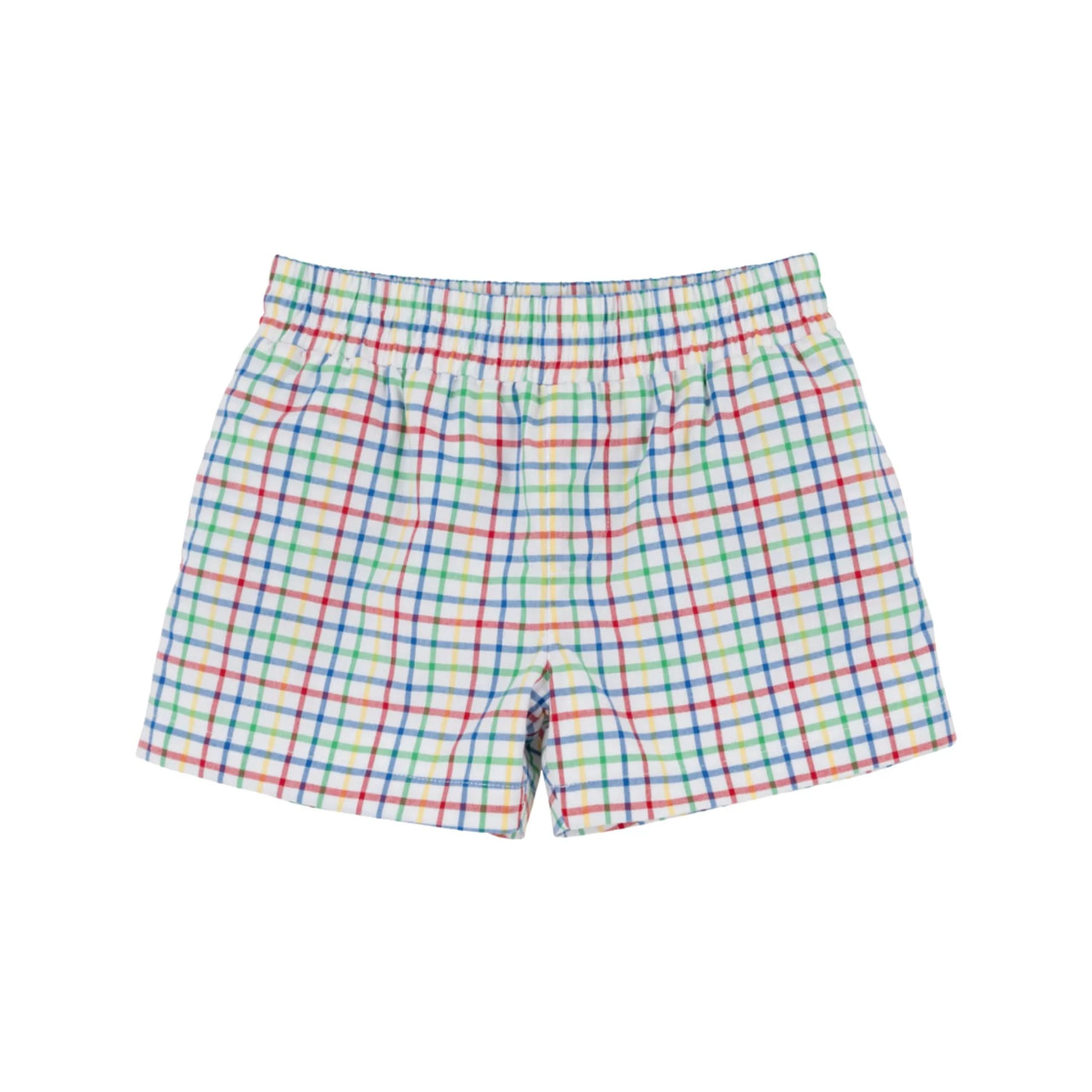 Sheffield Shorts | Kindness Wins Windowpane with Wood Boat Blue Stork ** FINAL SALE **