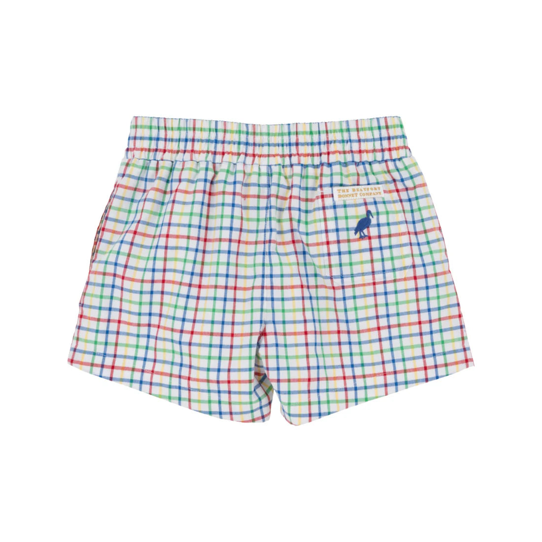 Sheffield Shorts | Kindness Wins Windowpane with Wood Boat Blue Stork ** FINAL SALE **