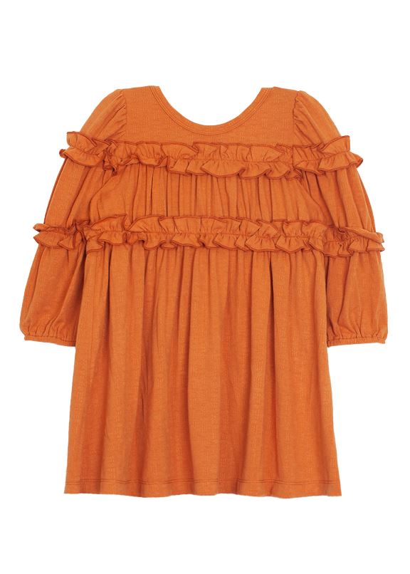 Textured Knit Dress | Tangerine