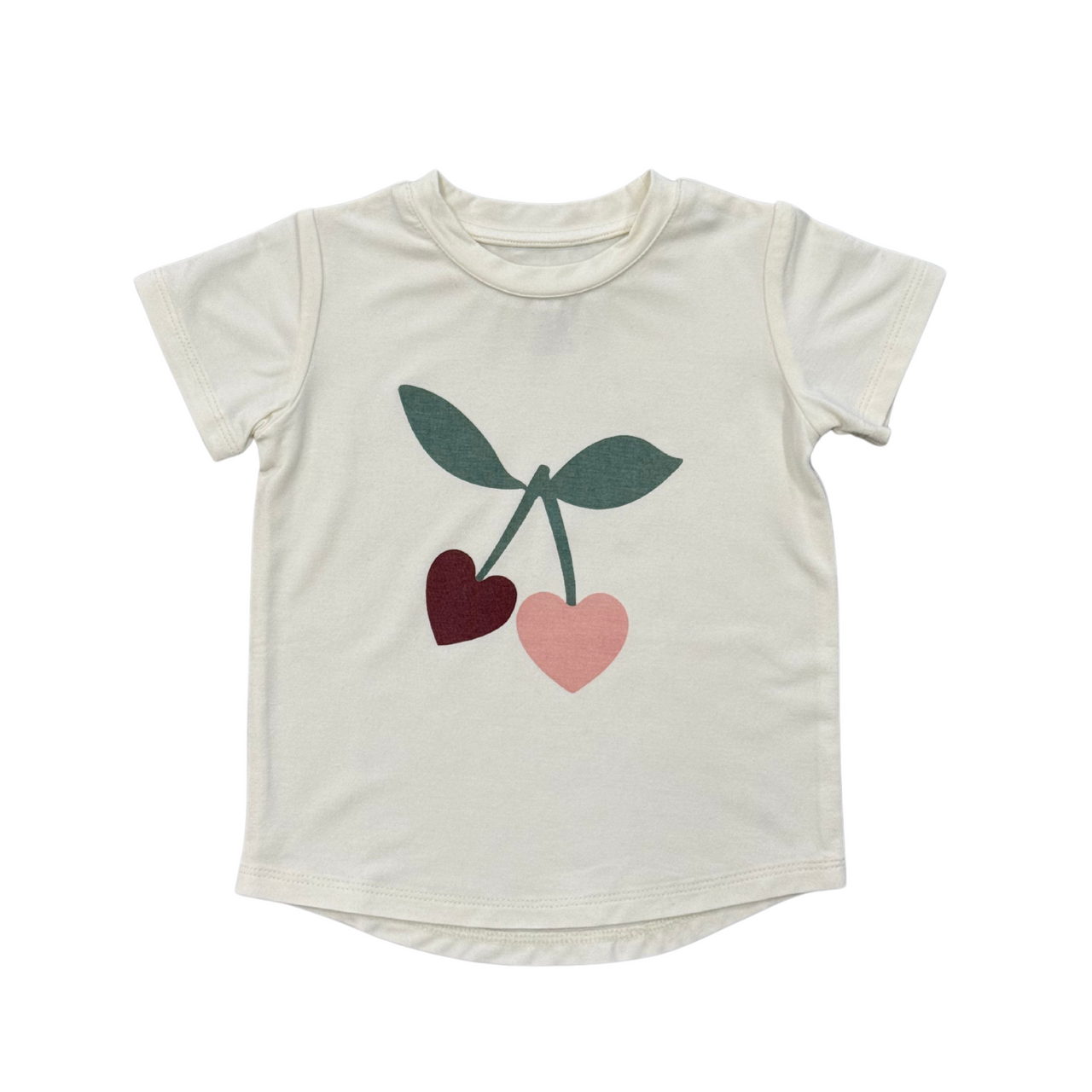 Girl's Short Sleeve Tee | Cherry Heart