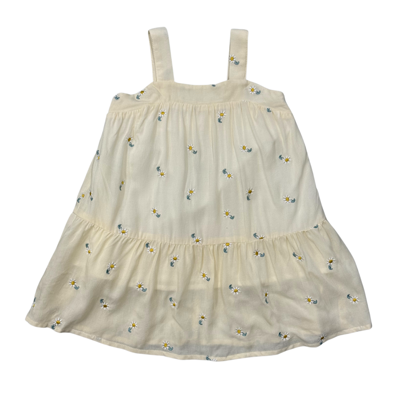 Girl's Wide Strap Dress | Embroidery Floral