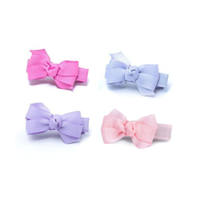 Little Bows Purple Shades Fabric  Hair Clips