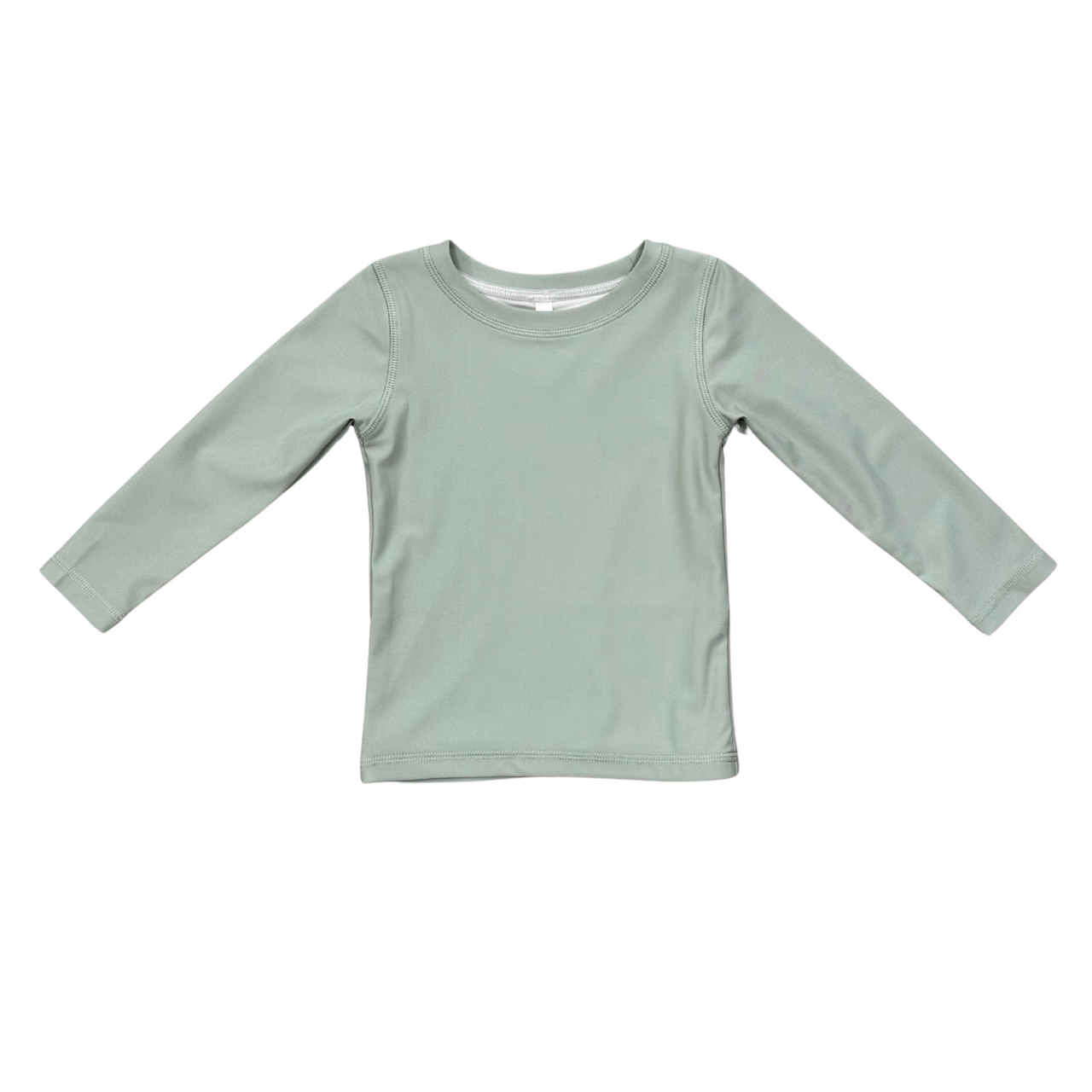 Boy's Long Sleeve Rash Guard Swim Shirt | Aqua Grey