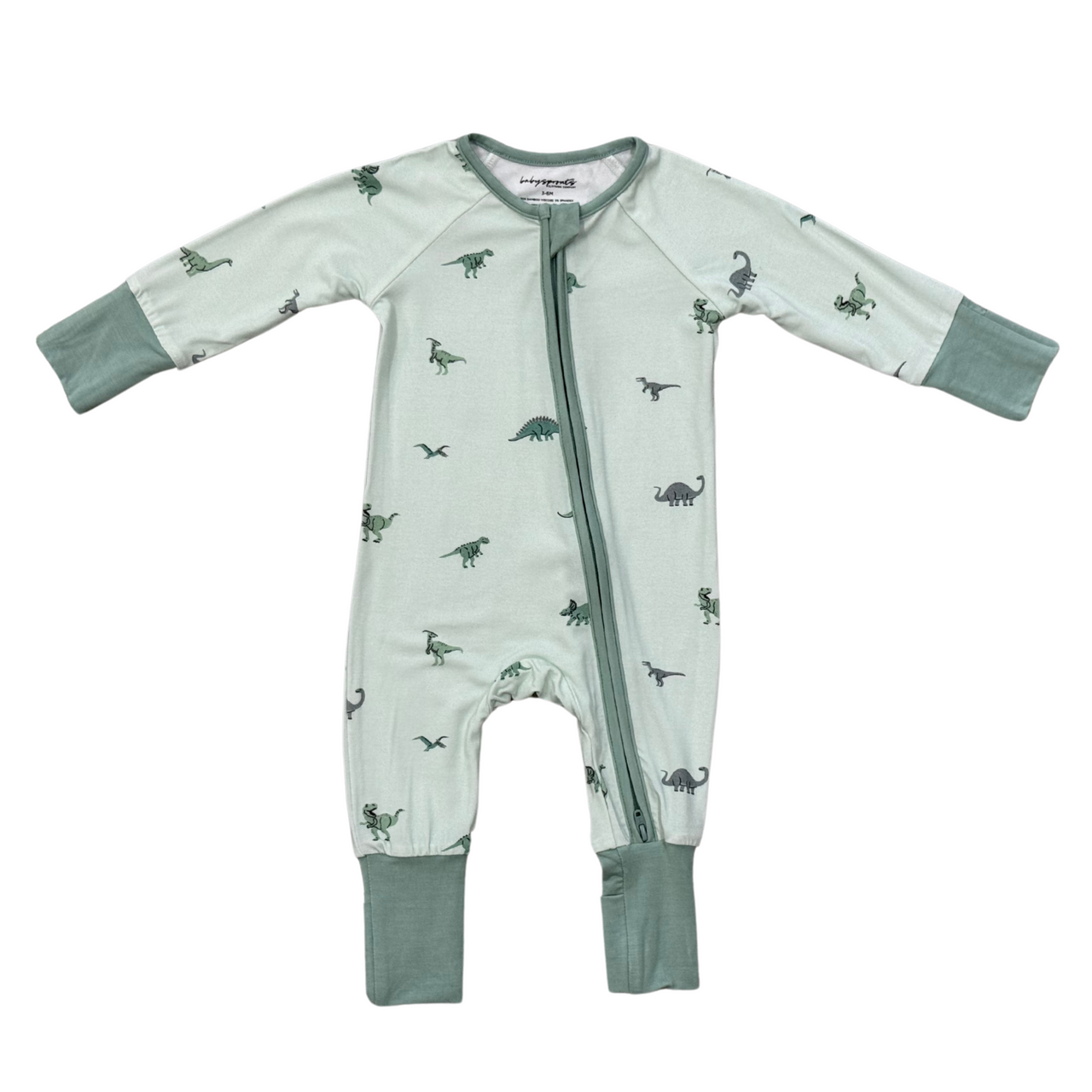Long Sleeve Zip Romper | Dinosaur
