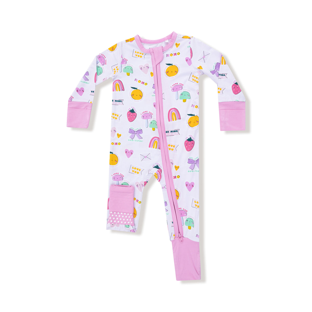 2-Way Zipper Convertible Romper | Pink My Funny Valentine