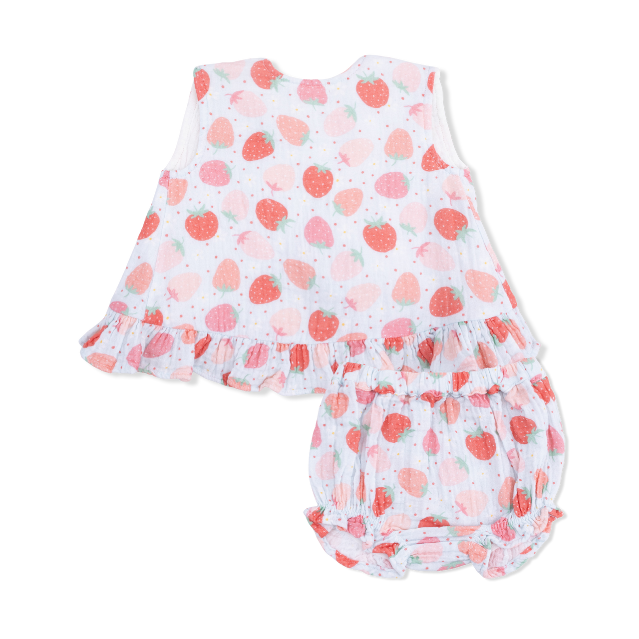 Ruffle Back Top & Bloomer | Strawberry Bliss