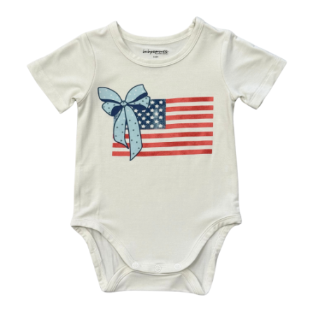 Baby Short Sleeve Bodysuit |  American Flag