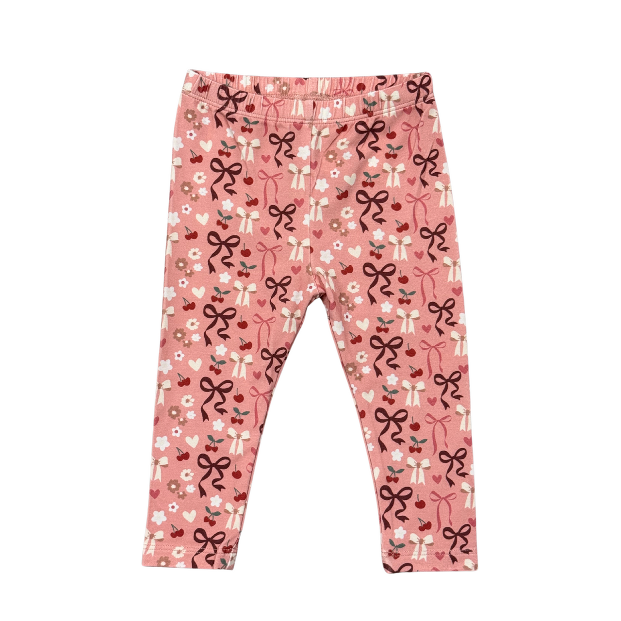 Girls' Basic Leggings | Cherry Hearts