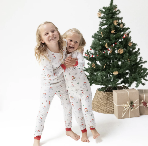 Long Sleeve Loungewear Set | Vintage Santas