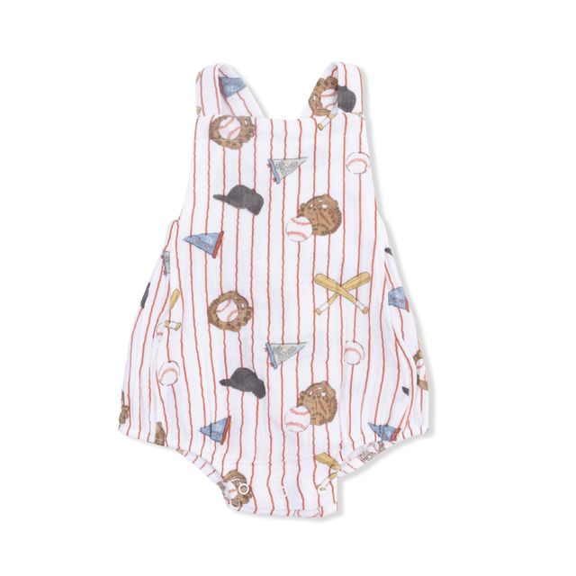 Retro Sunsuit | Vintage Baseball Stripe